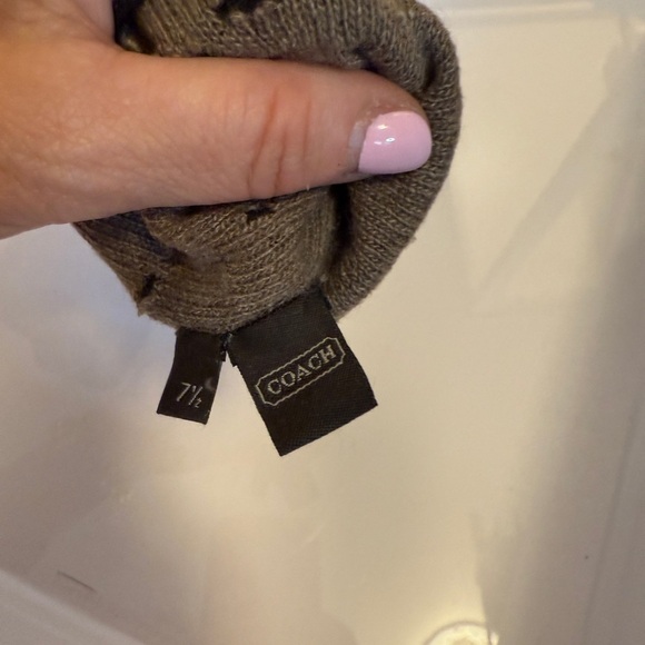 Coach Gloves Women’s Size 7.5 Black Leather - Picture 4 of 5